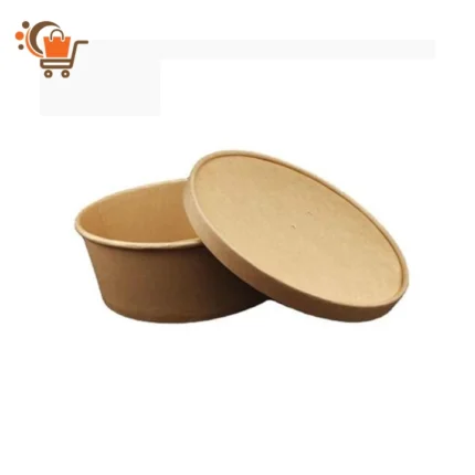 750 ml 320 g/m2 Kraftpapierschale mit papier-Deckel – Nachhaltige Einwegverpackung für Take-Away & Lieferservice