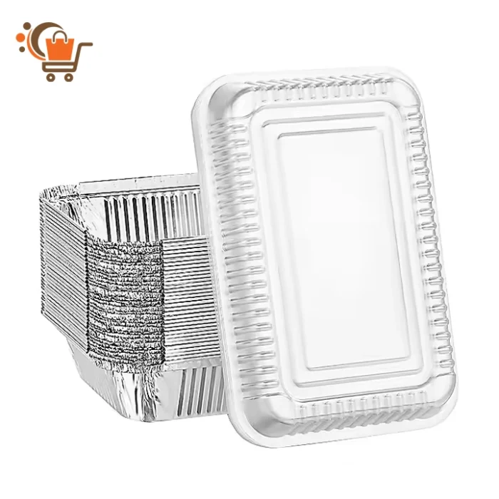 500 ml Aluminium Menüschale geöffnet