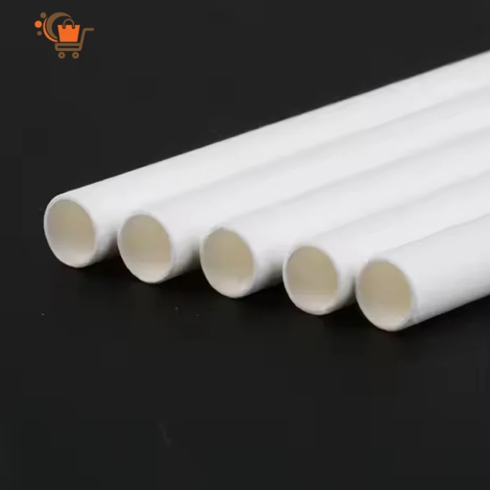 Verpackungseinheit mit 5000 weißen Papierstrohhalmen